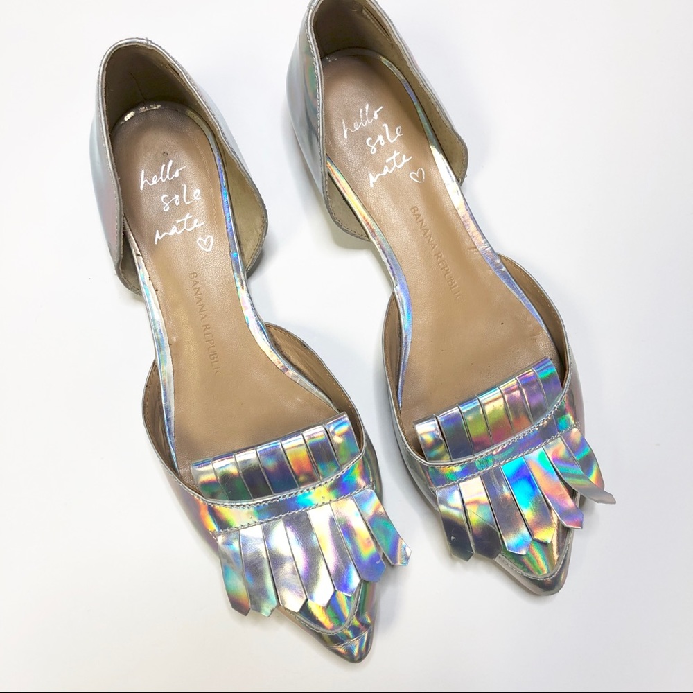 Banana Republic Hello Sole Mate Rainbow Holo Flats